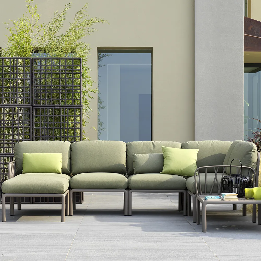 Komodo 5 Ecksofa Tortora - Segeltuch Sunbrella