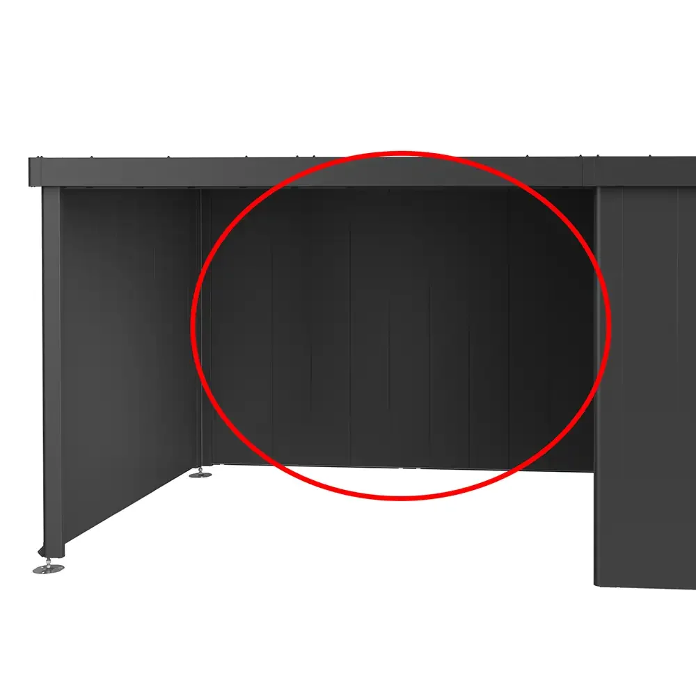 Rückwand für Seitendachgerätehaus Neo metallic dunkelsilber