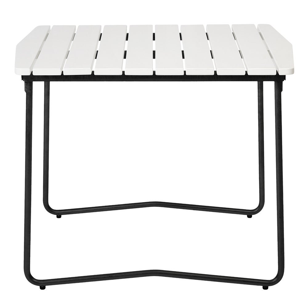 Tisch B31 84 Eiche weiß lackiert / Gestell schwarz