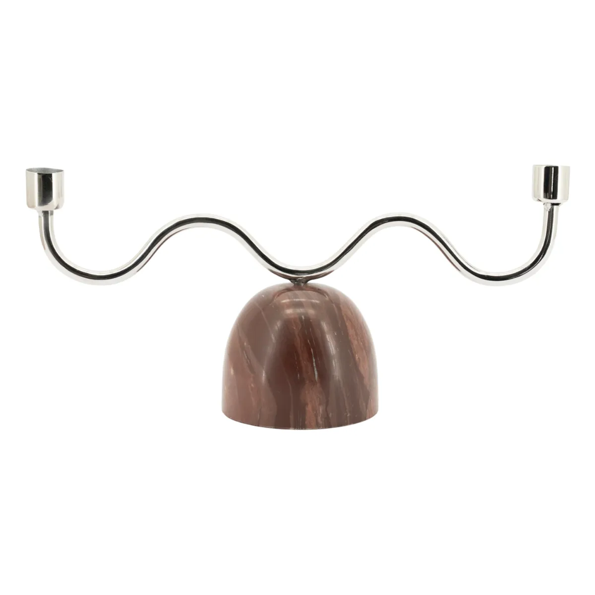 Lumiere 2 34x10x16 cm Marmor & Eisen Braun