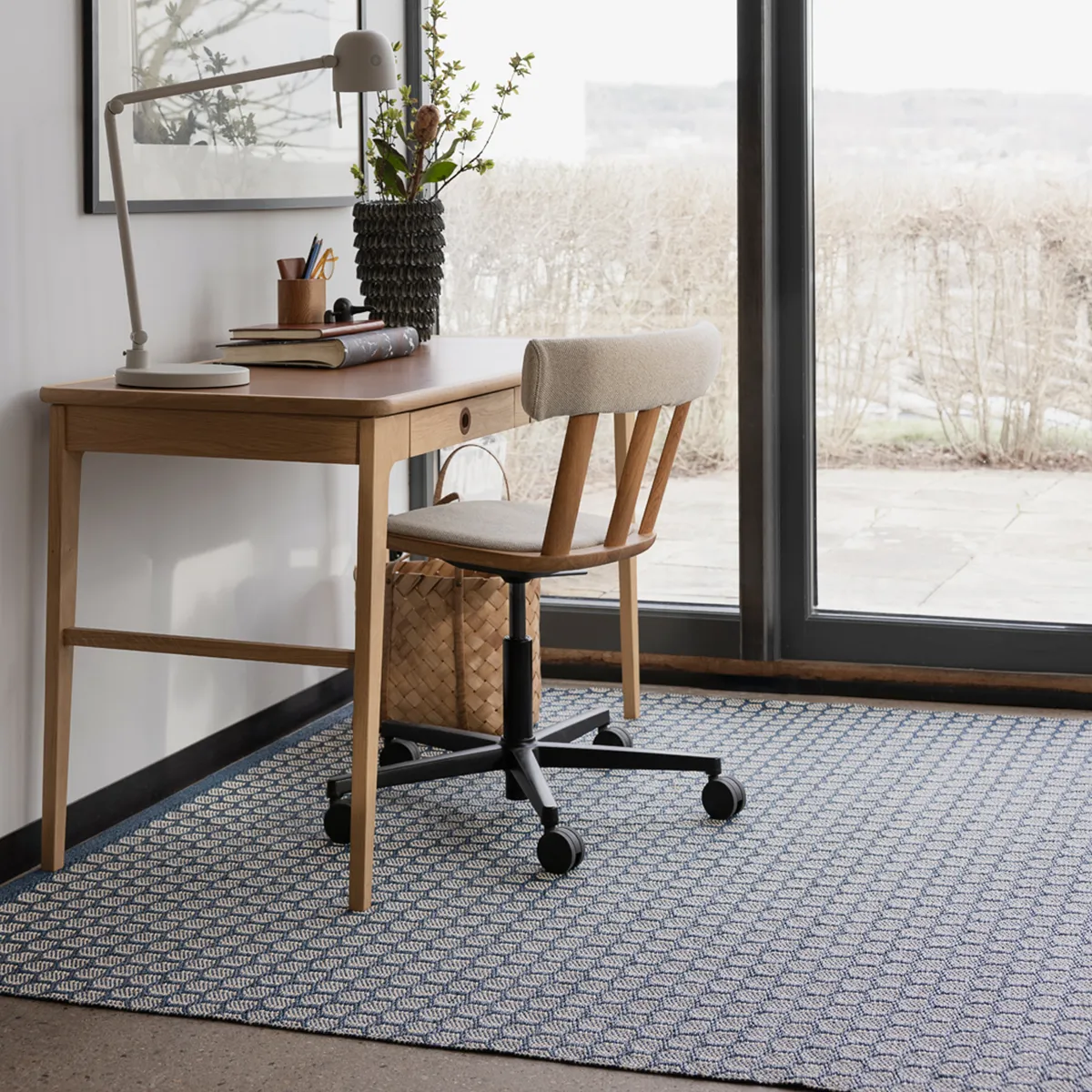 Wendbarer Kunststoffteppich MIMI Ocean Blue/Cream 70x120 cm