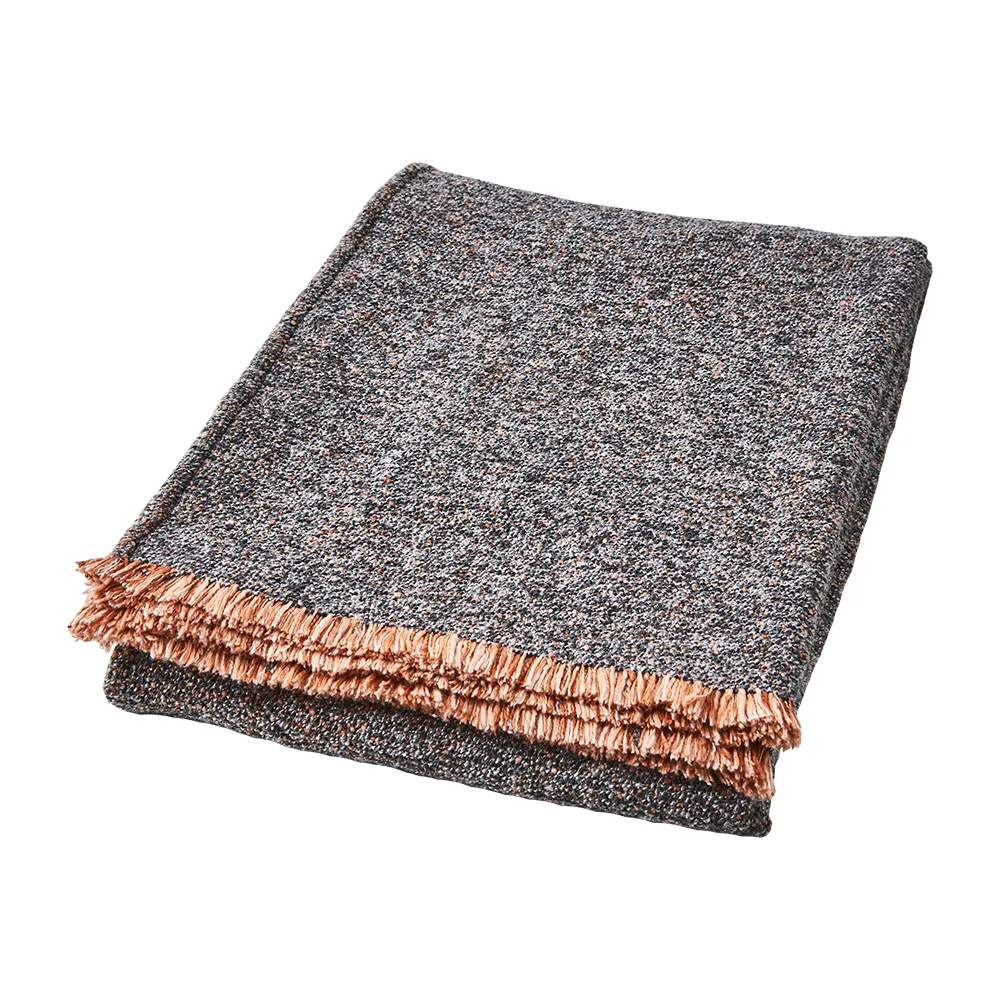  NINA Plaid Grau/Koralle