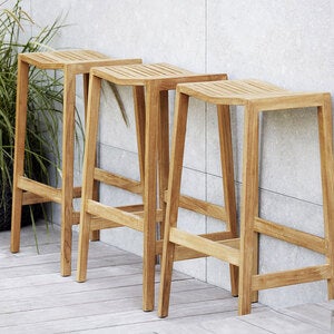 Flip Barhocker Teakholz