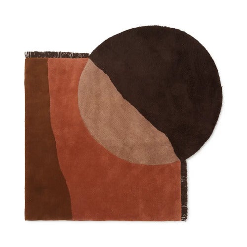 Getufteter Teppich View 180x180 cm - Rotbraun