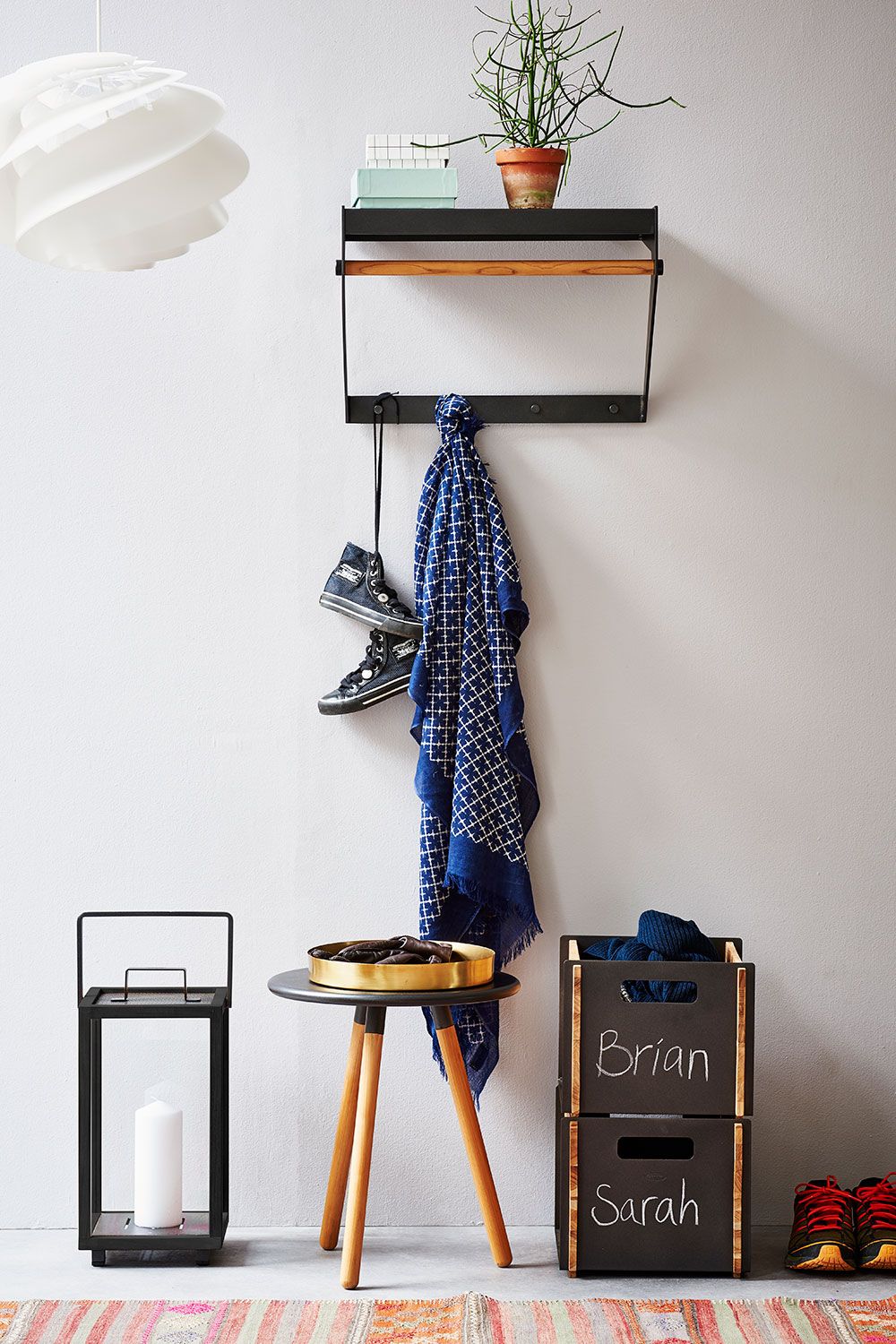 Copenhagen Kleiderbügel Lava Grau / Teak