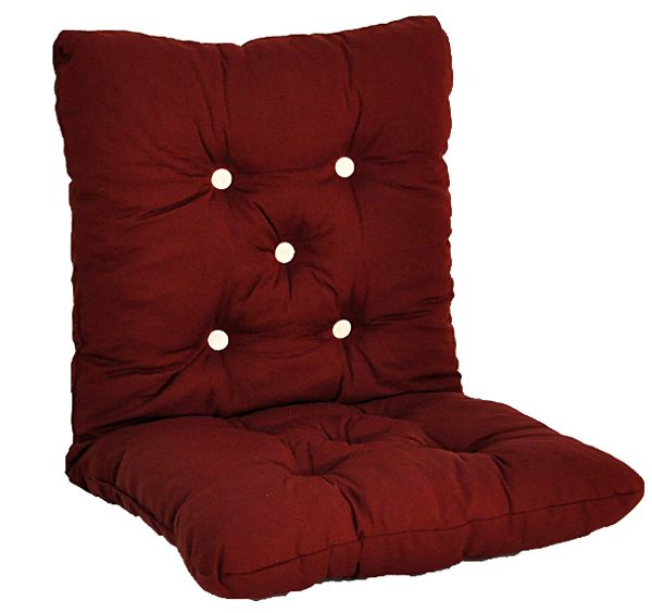 Mini Flock Dralon Kissen Bordeaux