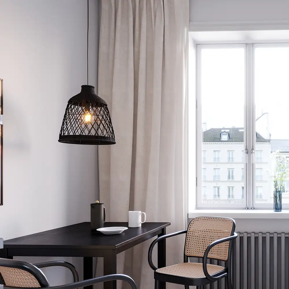 Lucena Deckenleuchte Ø34cm Schwarz