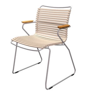  CLICK Gestellstuhl Beige/Grau/Bambus