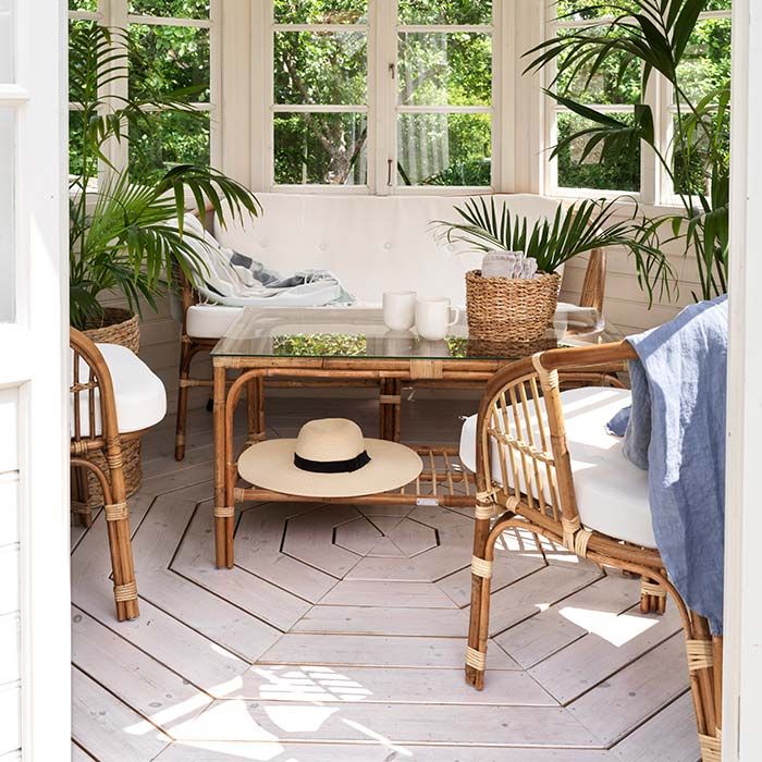 Astrakan Rattansessel natur/weiß