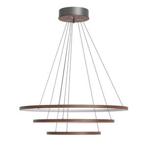 Trione Deckenleuchte Ø80cm LED Walnuss