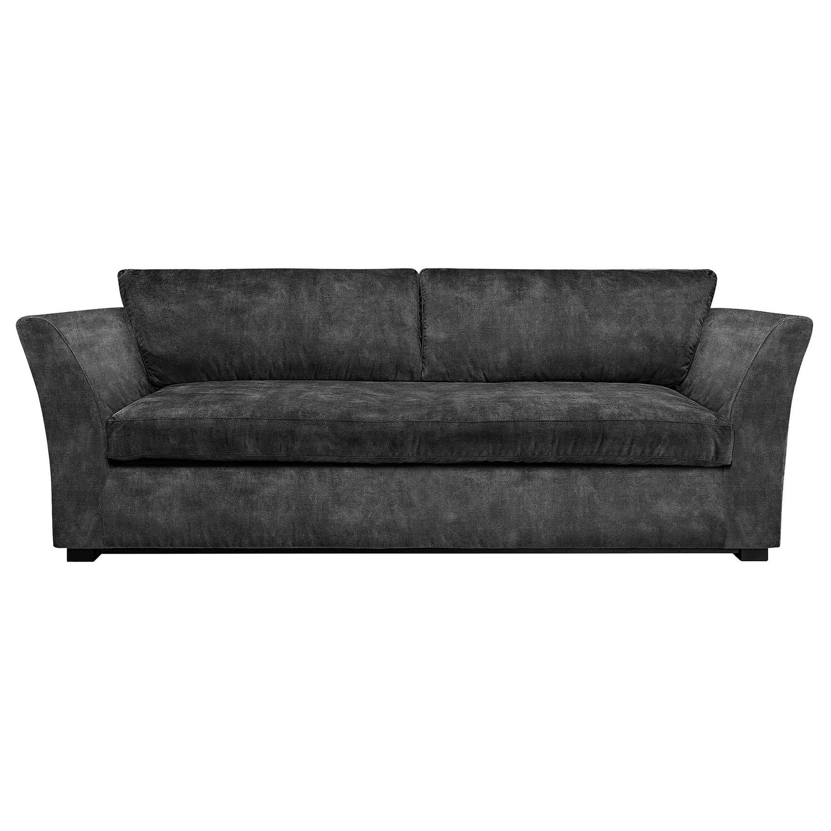 Stafford 3-Sitzer Sofa Samt Dunkelgrau