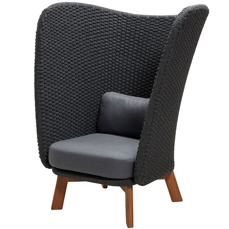 Peacock Wing Armchair Dunkelgrau Inkl.