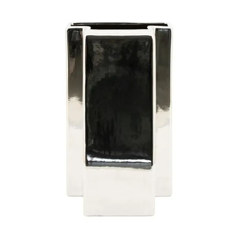 Silv 2 Vase 22x20,5x35,3 cm Steingut Silber