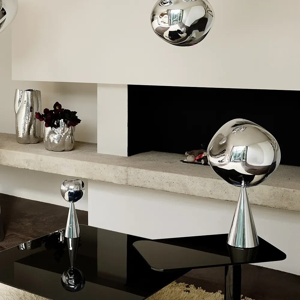 MeltTischlampe Silver/Silver LED