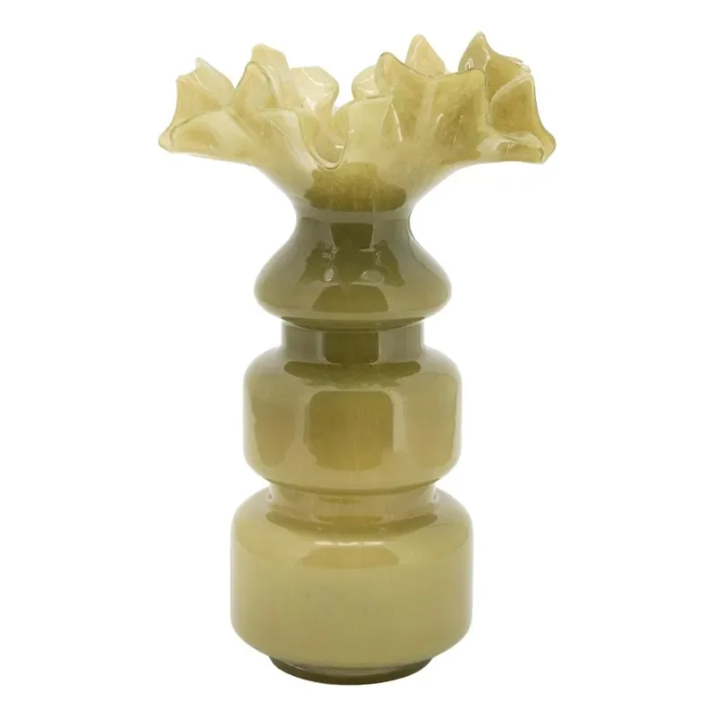 Baia 3 Vase 22,5x22,5x39 cm Glas Grün