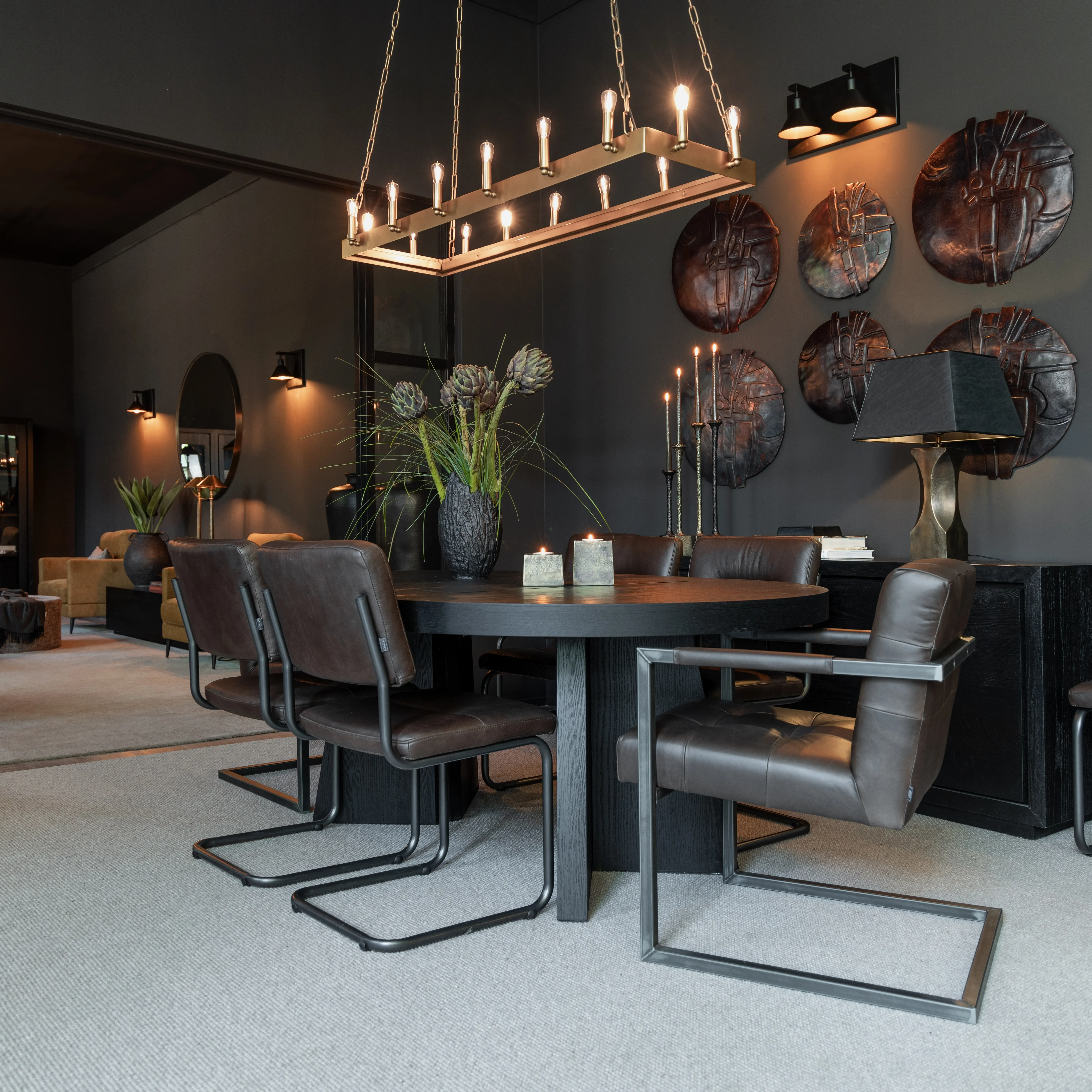 Deckenleuchte Crown 148x48 Cm old brass