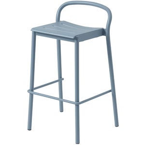 Linear Steel Barhocker Pale Blue