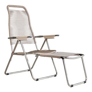 Spaghetti Fußstütze taupe matt aluminium