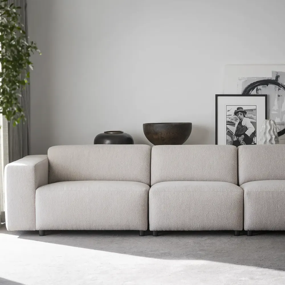 Willard Sofa 4-Sitzer Stoff Alice hellbeige