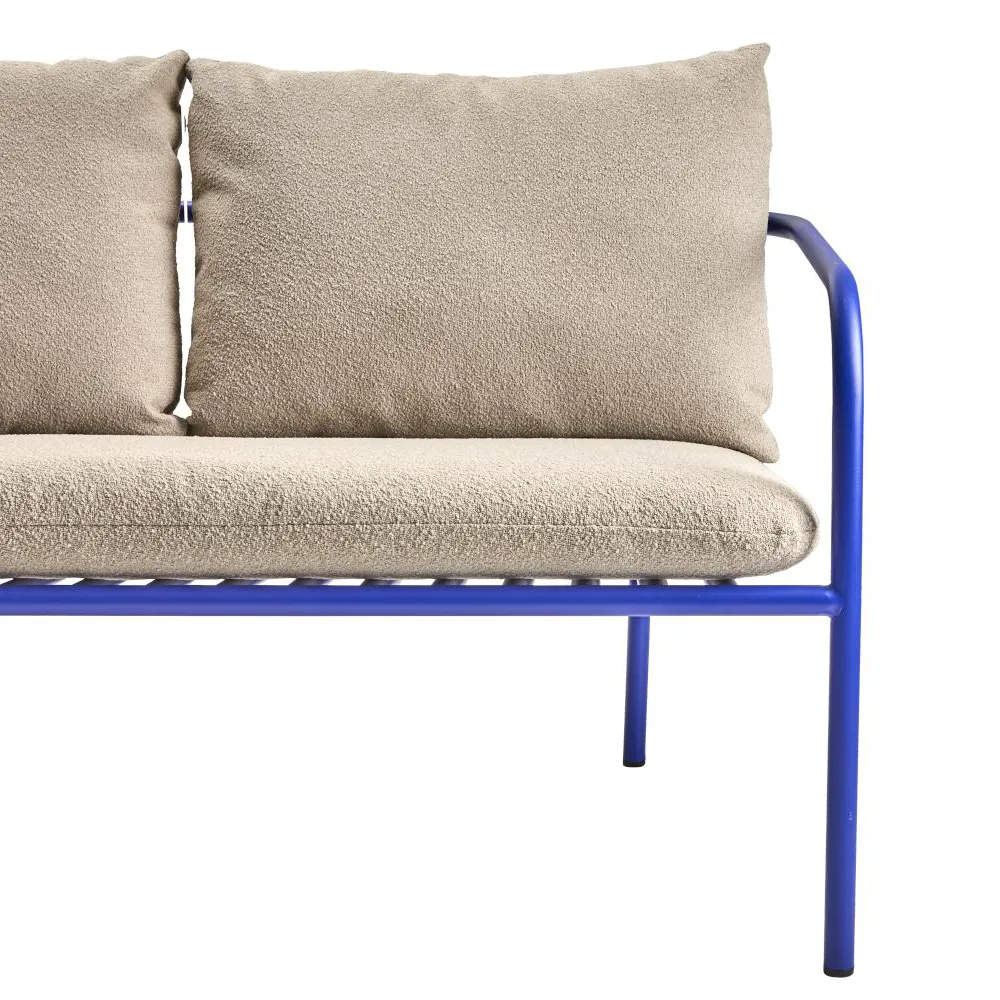 Bendt sofa Teddy Beige/Indigo Blue
