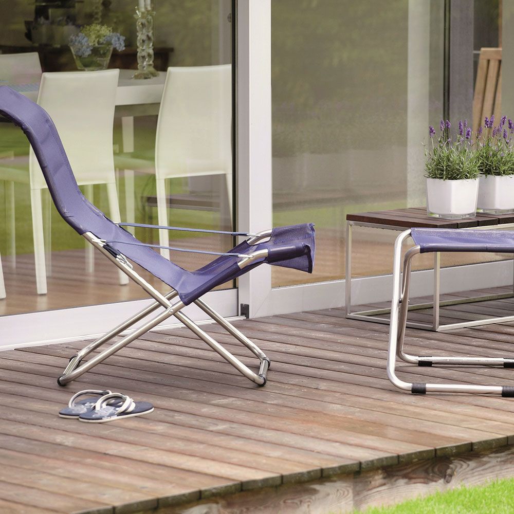 Fiesta Liegestuhl navy blue aluminium