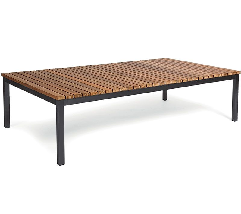 Häringe Couchtisch 85X148cm Schwarz / Teak