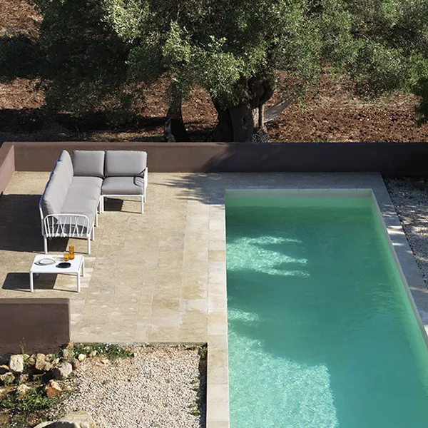 Komodo 5 Ecksofa Tortora - Giungla Sunbrella