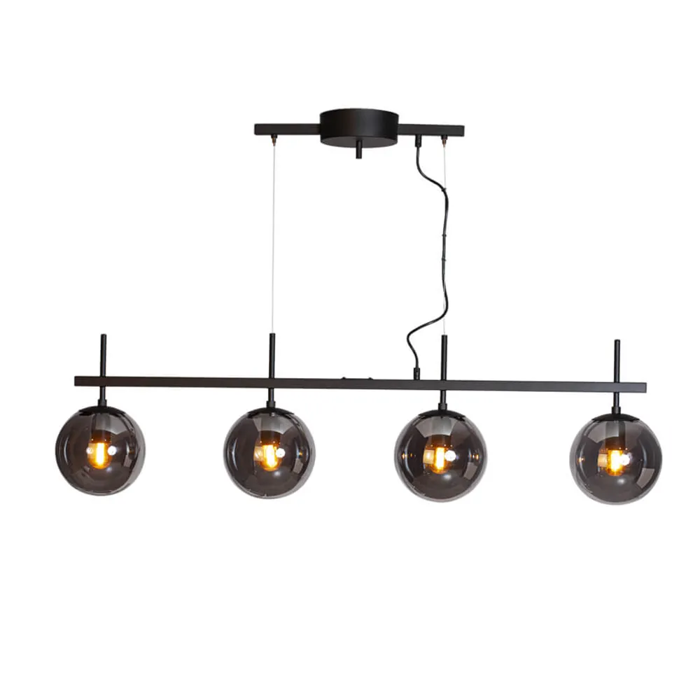 Boyle Deckenleuchte 4 Leuchten Rauchgrau