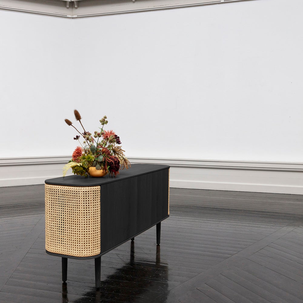 Treasures 3-türiger Schrank Schwarze Eiche/Ventian Cane