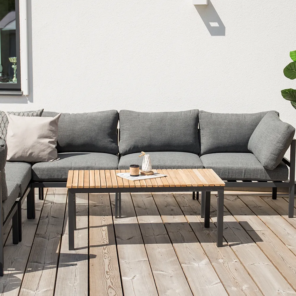 Brasilia Couchtisch Schwarz/Teak