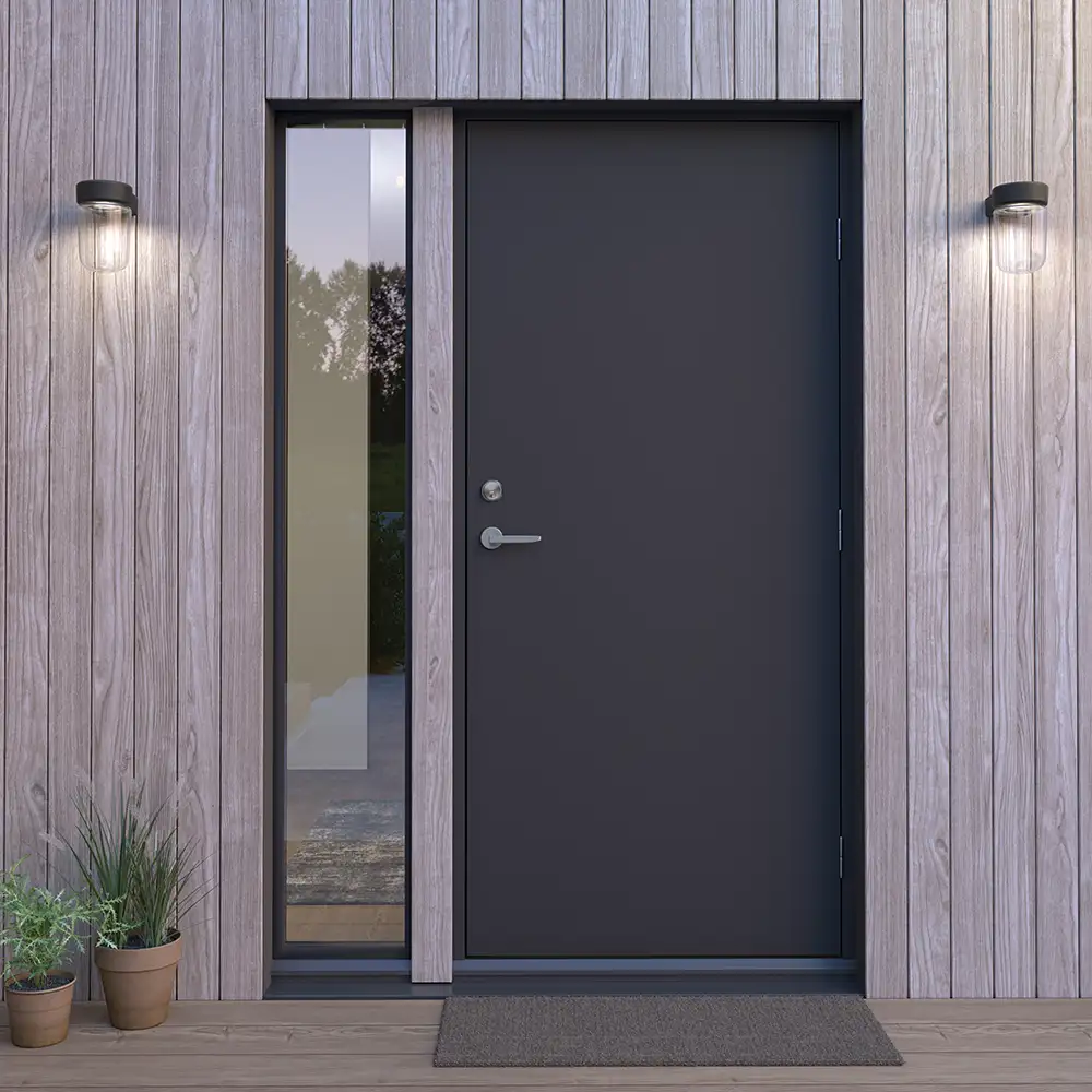 Moon Wandleuchte IP44 schwarz Struktur LED 