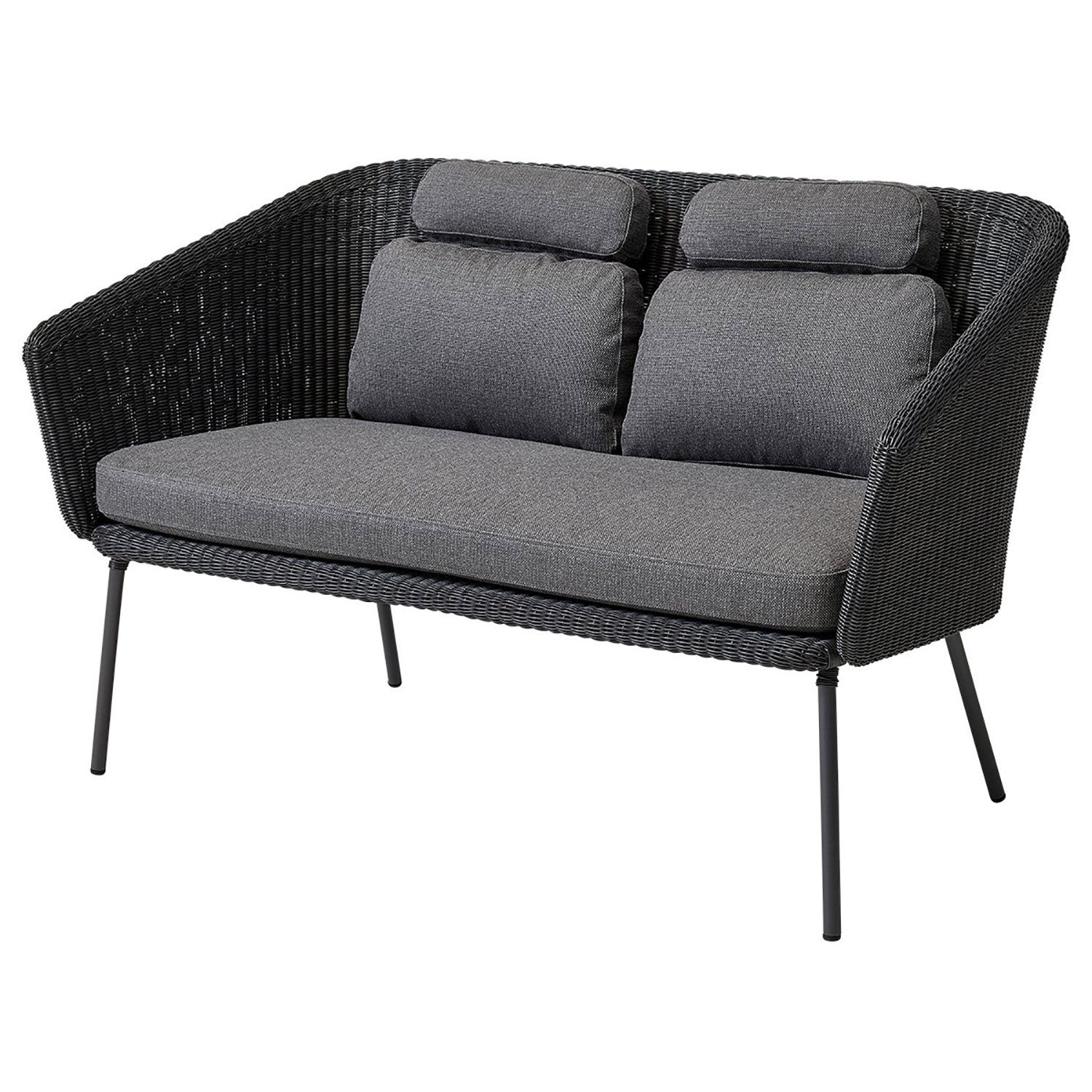Mega Dining Sofa Grau Inkl. Airtouch Kissenset