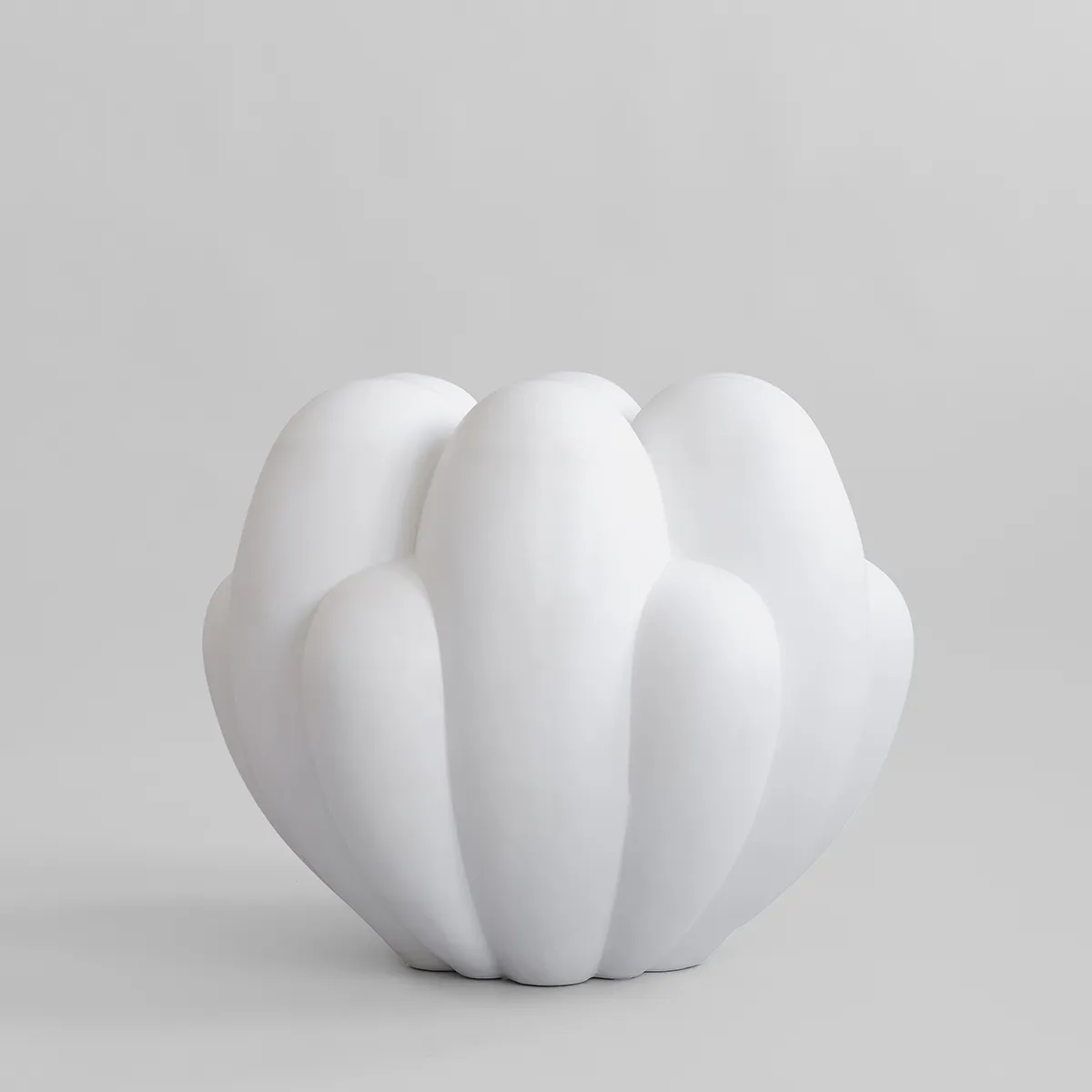 Handgefertigte Vase Bloom Big Bone White H44 cm