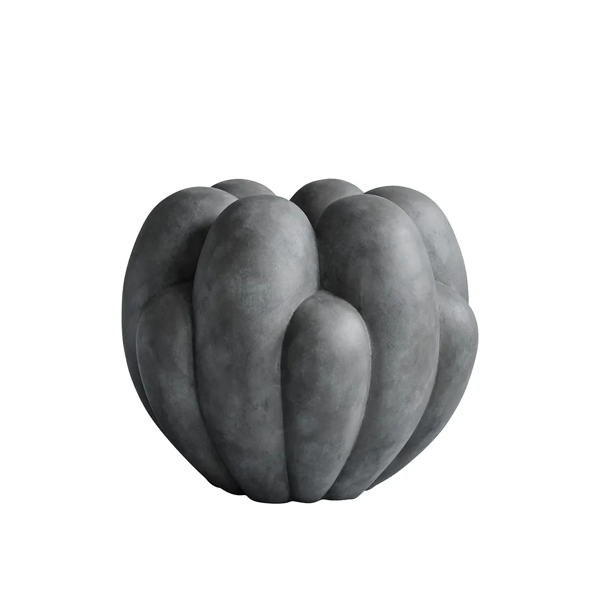 Handgefertigte Vase Bloom Big Dark Grey H44 cm