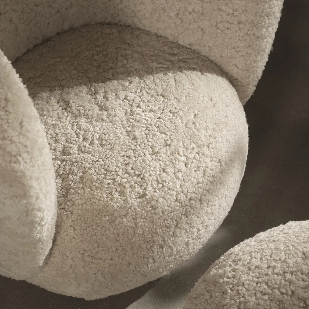 Rico Lounge sessel Sheepskin - Moonlight