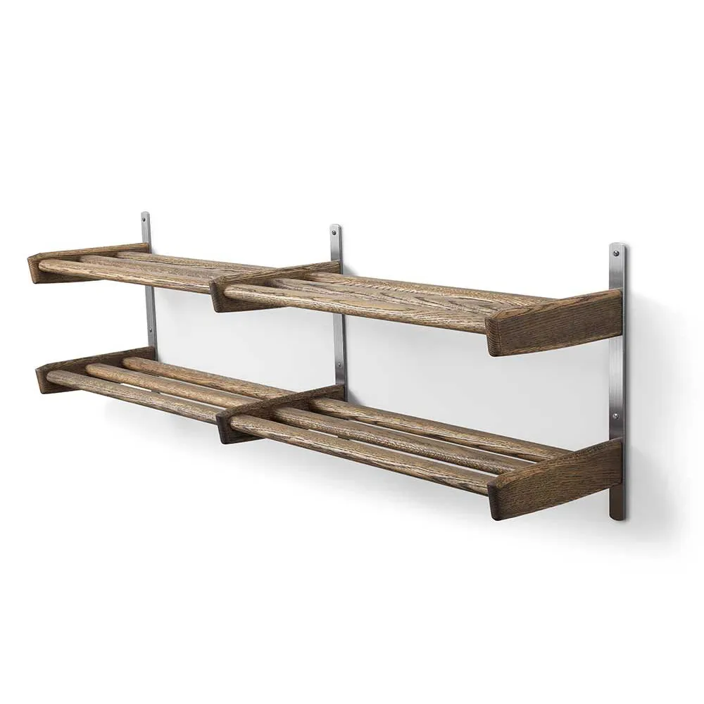 Meja Schuhregal 115 cm 2 Fachböden Eiche geräuchert