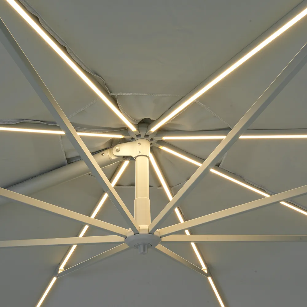 Cilento sonnenschirm 350 cm Light Grey / Khaki