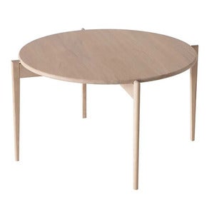 Tilia Couchtisch Ø88 cm Eiche weiß geölt