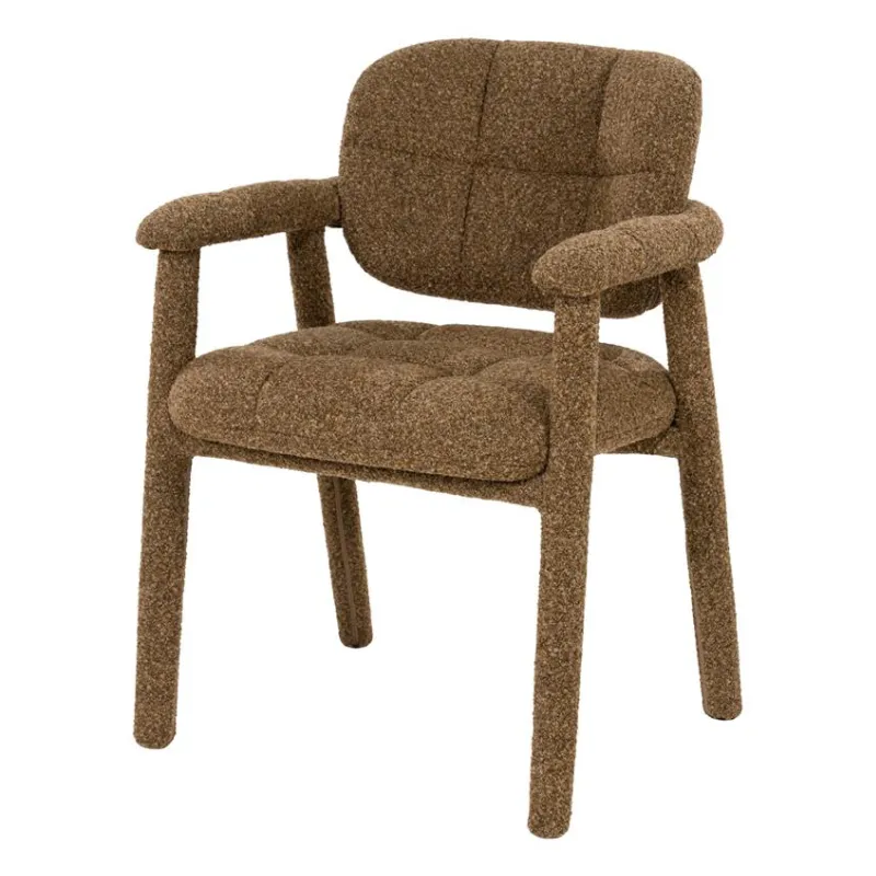 Knox Stuhl 60x61x81,5 cm Metall & Stoff Braun