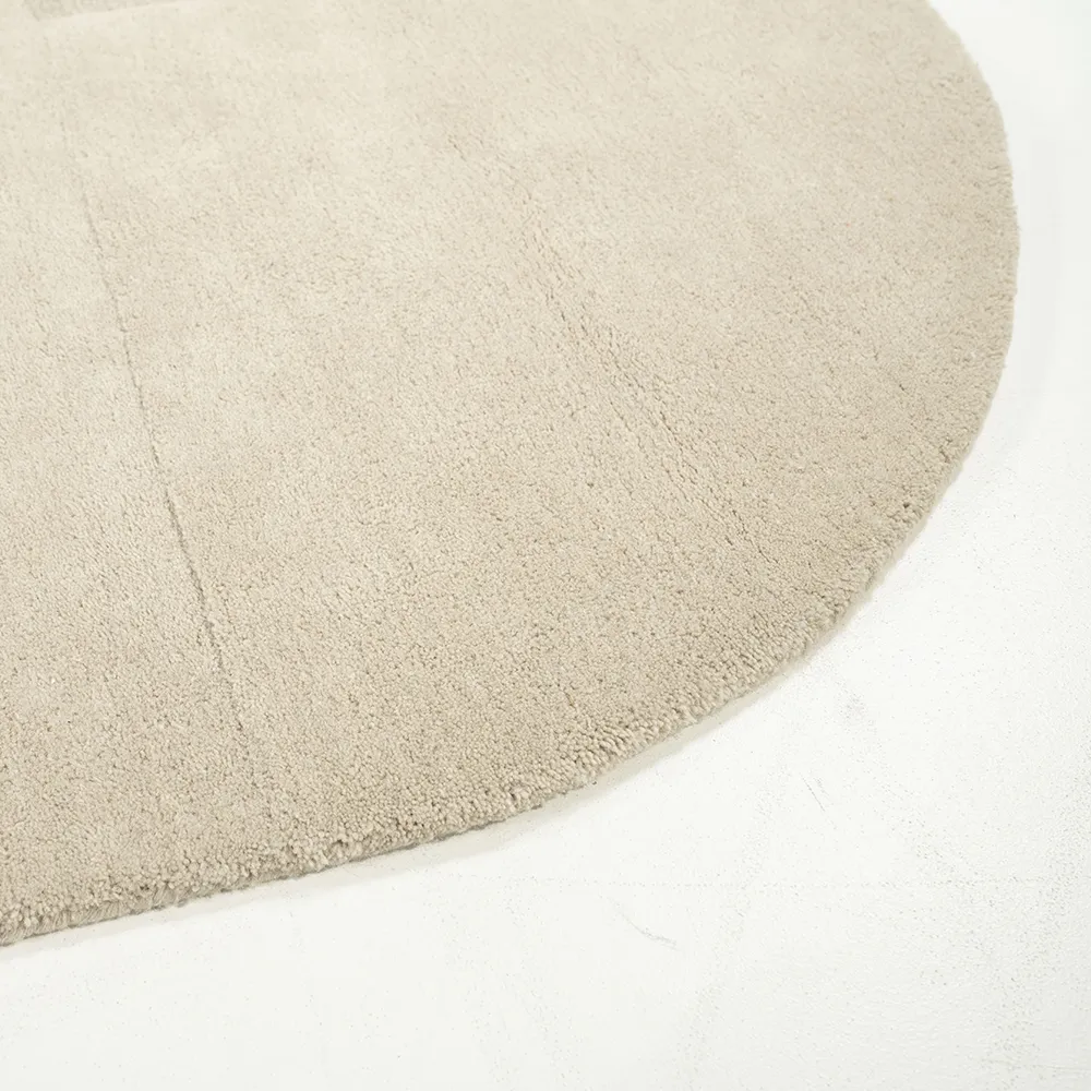 Wollteppich Contour Beige 290x190 cm