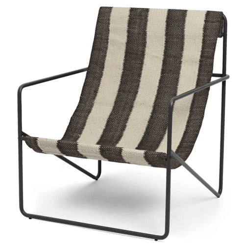 Desert Lounge Sessel Black/Off-white/Chocolate