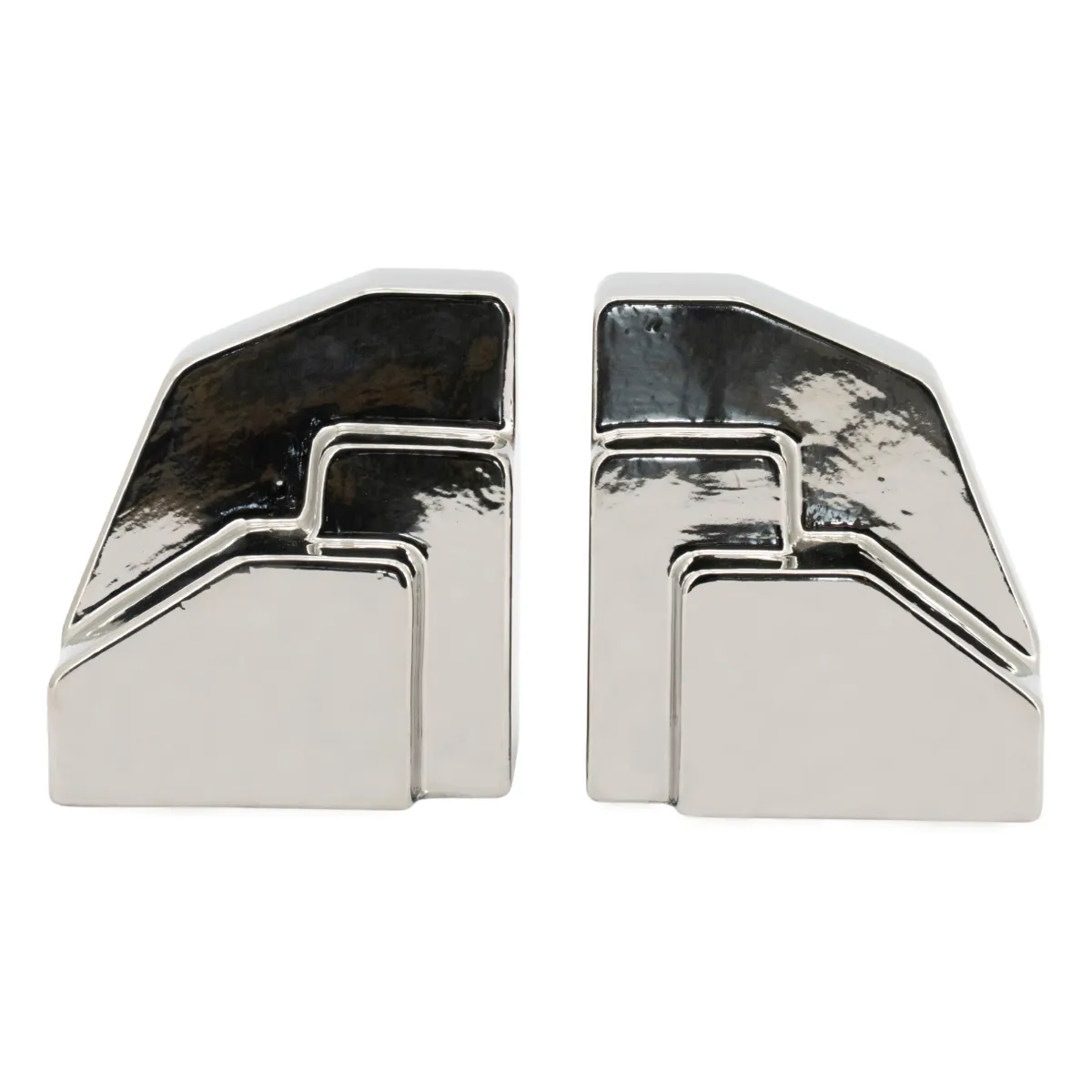 Bookend Silv 15x11x17 cm Steingut Silber