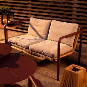 Motty 2-Sitzer-sofa     Zin Red / Teddy Beige