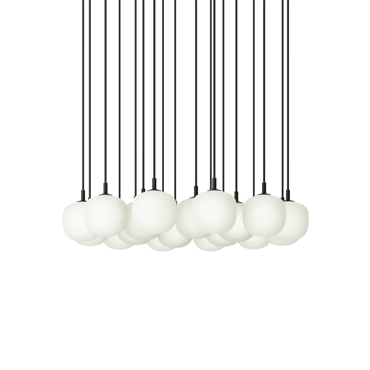 Rime Pendant Cluster - Ø12 - 18 - White / Black  