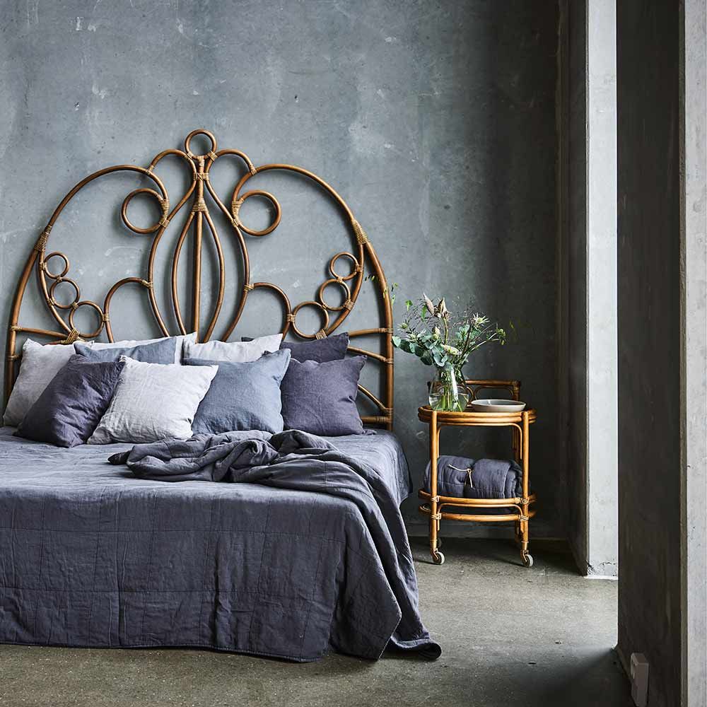 Servierwagen Romeo aus Rattan antik