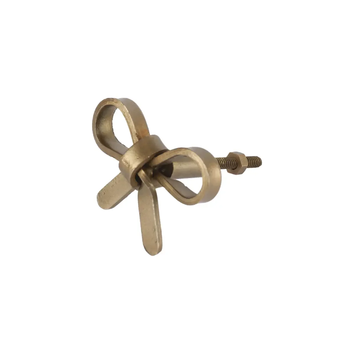 Bogenförmiger Knopf FRANCIS, goldfarben, B 4,6 x T 3,5/7 x H 4,5 cm