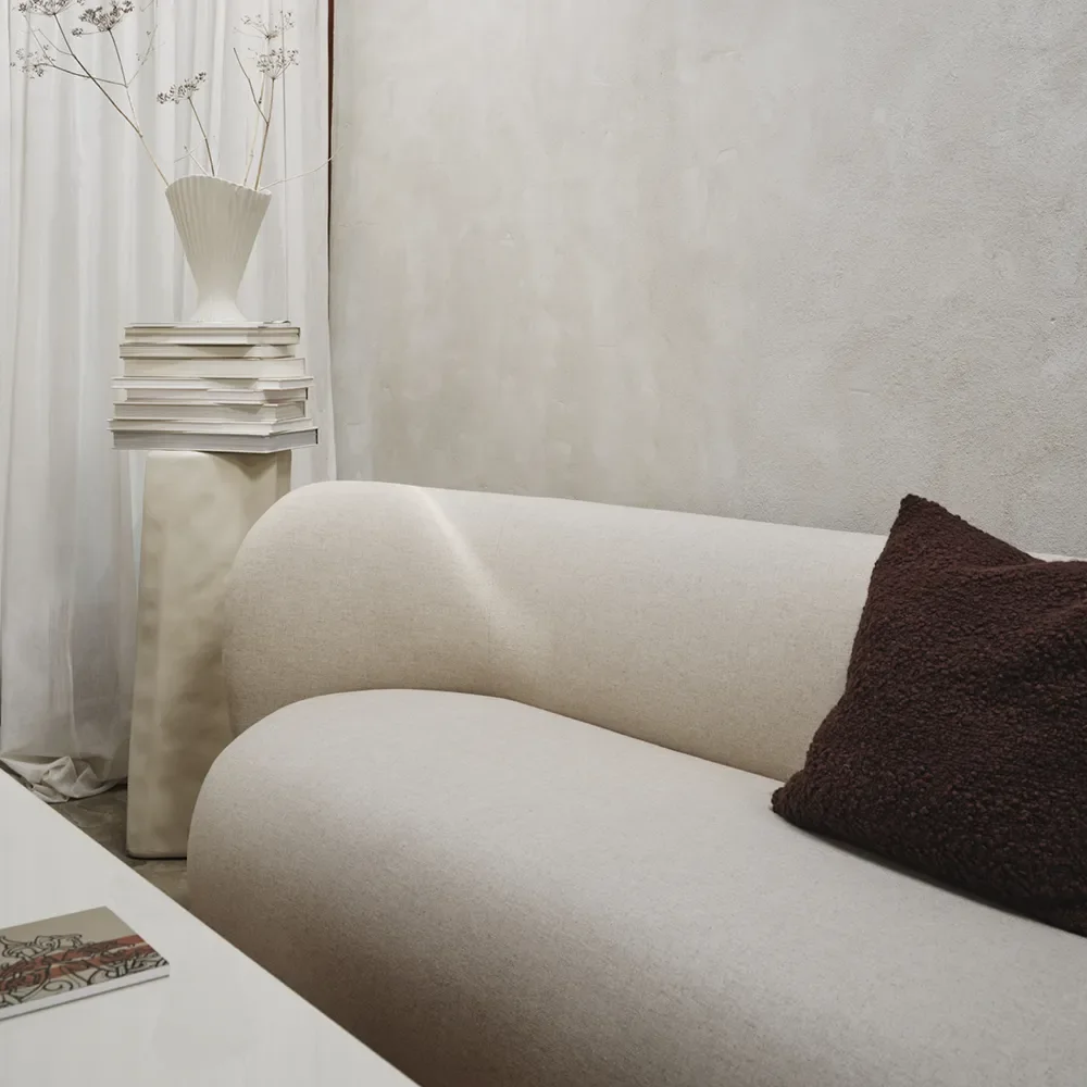 Kissenbezug aus Wolle Moor Dark Pecan