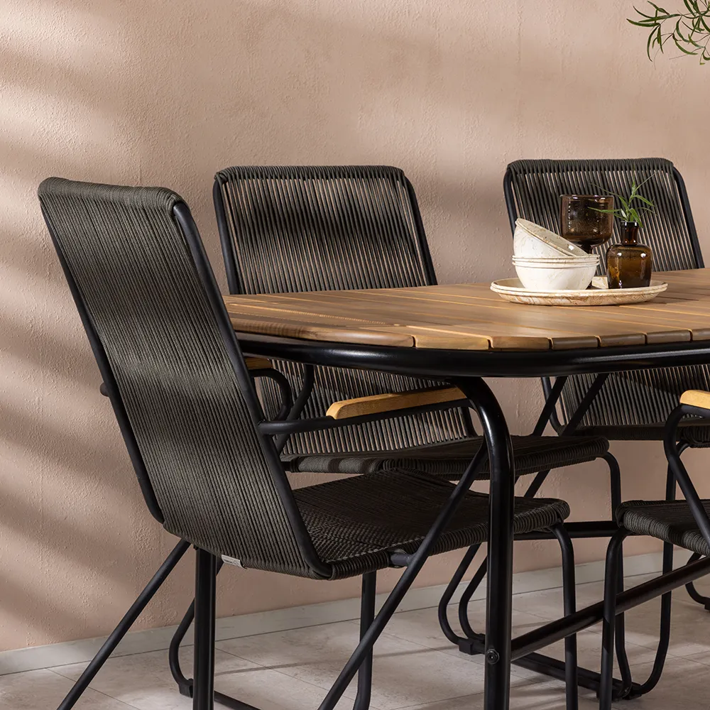 Bois Esszimmerstuhl Dunkelgrau 2er-Pack