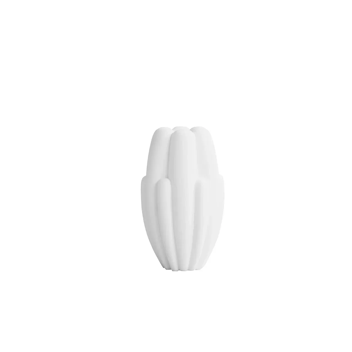 Handgefertigte Vase Bloom Slim Mini Bone White H34 cm