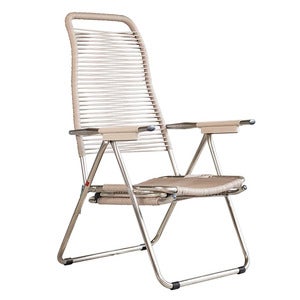 Spaghetti Fußstütze taupe matt aluminium